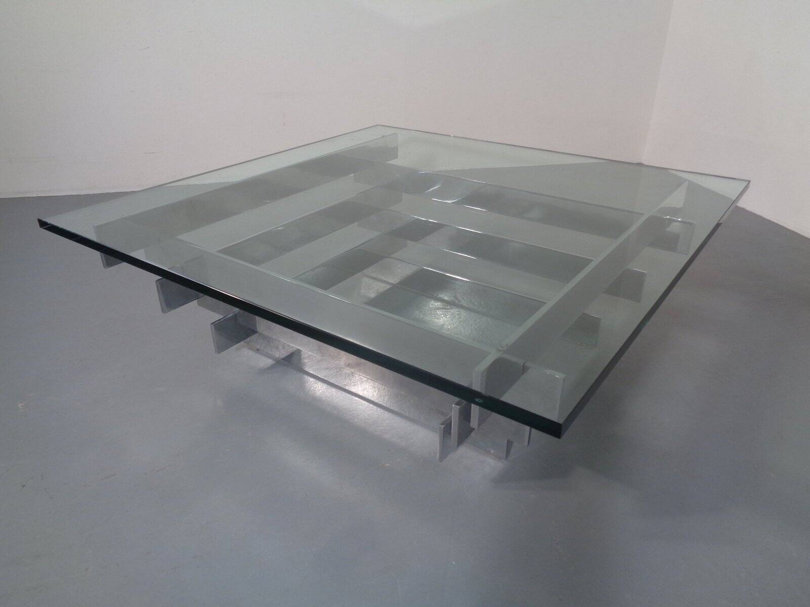 Sculptural Chrome Coffee Table by David Hicks, Italy, 1960s