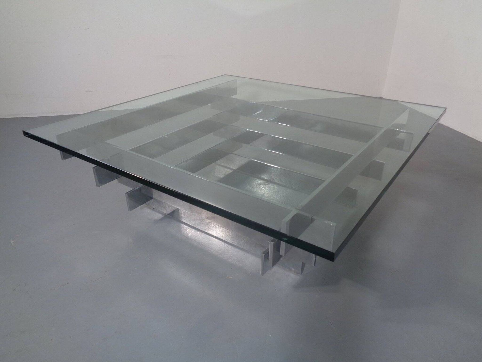 Sculptural Chrome Coffee Table by David Hicks, Italy, 1960s