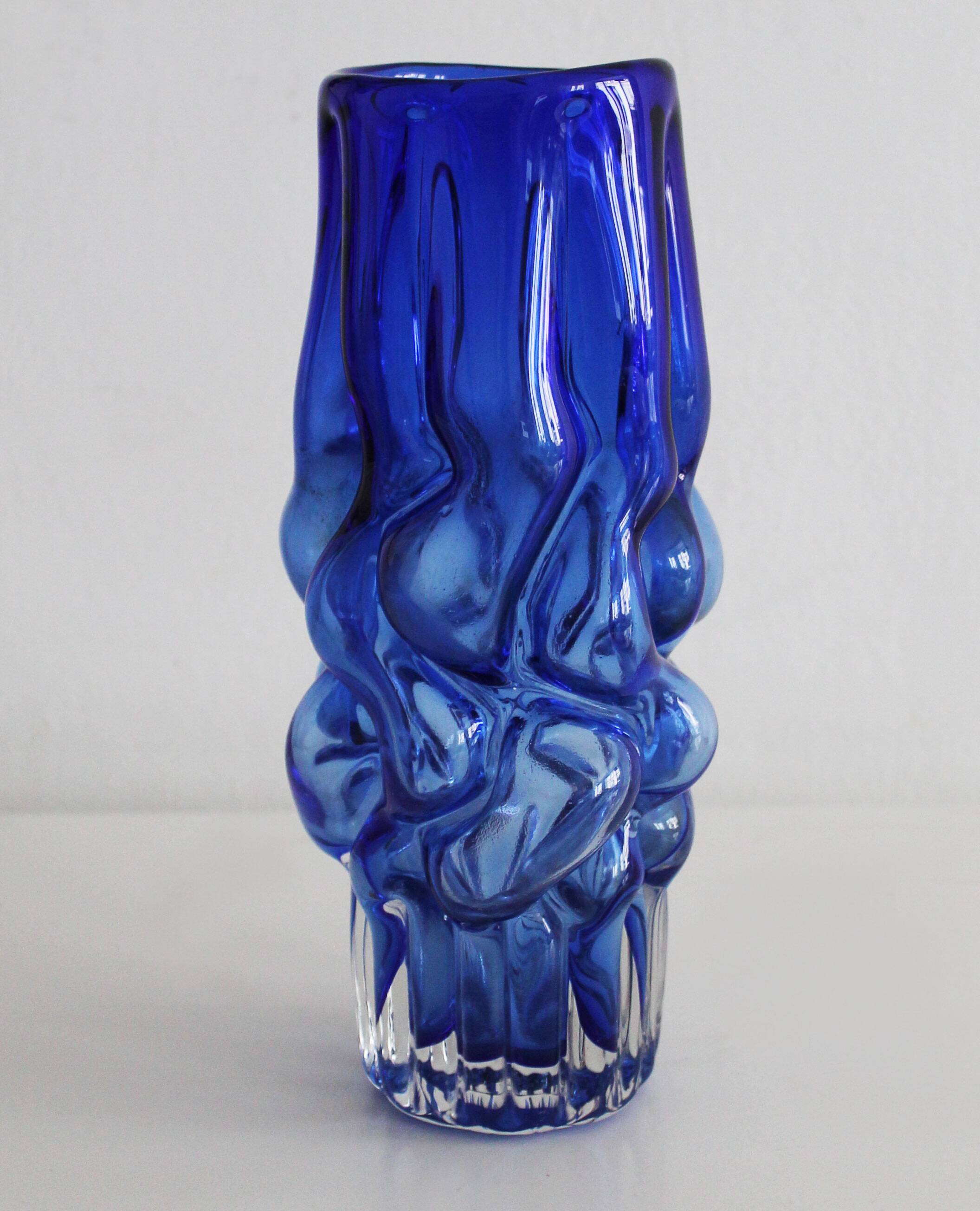 1960's Flower Vase by Pavel Hlava for Novy Bor Glasswork