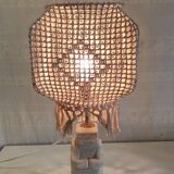 Table lamp statuette in limestone - mid 20th century