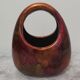 Vase or planter in enamelled and lacquered metal