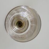 Series of six crystal champagne flute glass with tin foot