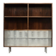 Vintage Mid-Century Scandinavian Modern Rosewood Highboard with Glass, 1960