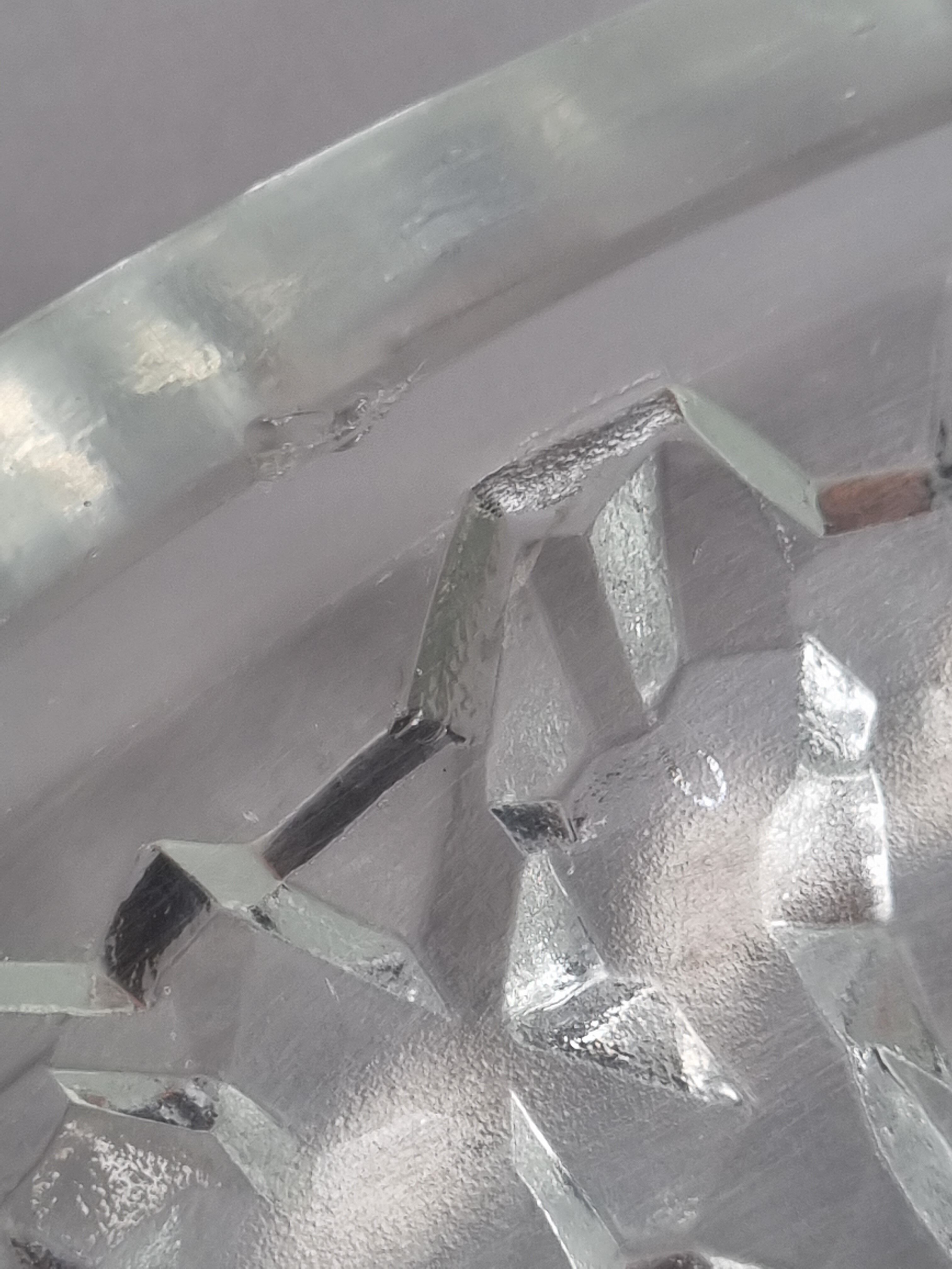 Fruit cup signed verlys france, iceberg décor, 32 cm