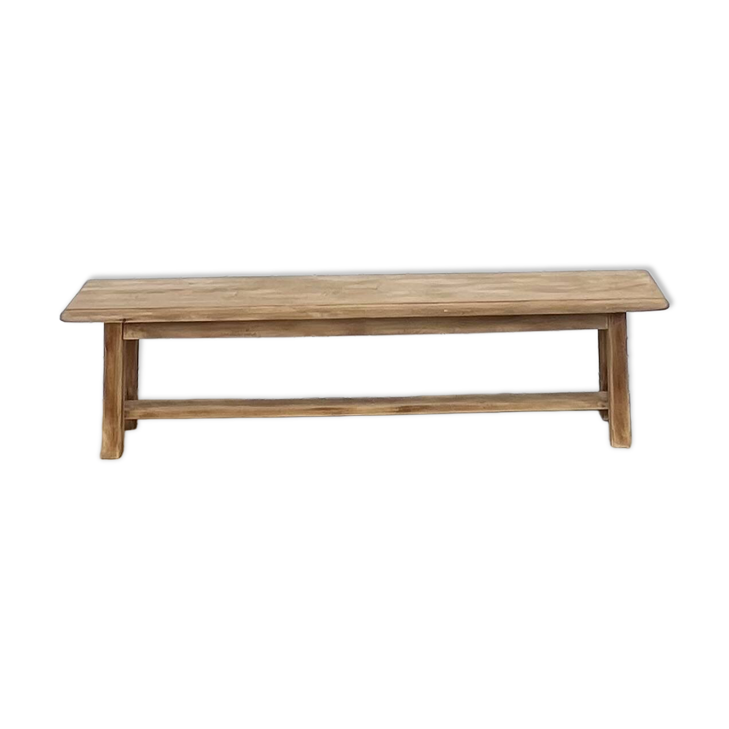 Banc de ferme ancien en bois massif brut 1m90
