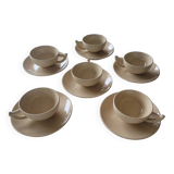 6 tasses et sous-tasses style art deco