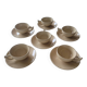 6 art deco style cups and saucers