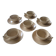 6 art deco style cups and saucers