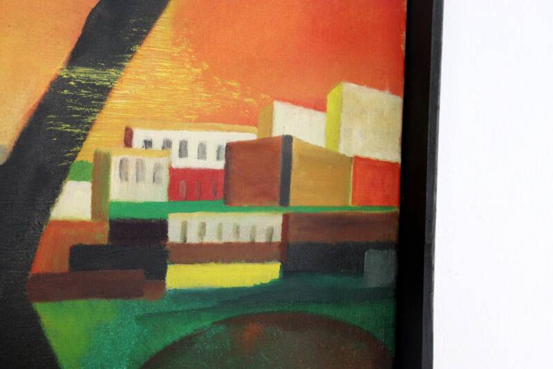 Painting 'Aftenrode' - mid century modern / 70's abstract