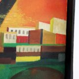 Painting 'Aftenrode' - mid century modern / 70's abstract