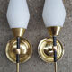 Pair vintage 50s vintage sconces