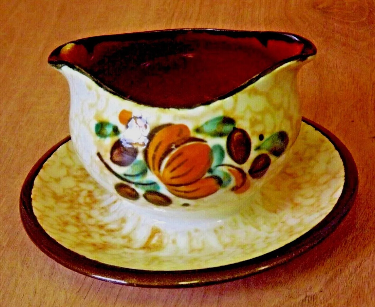 Vintage Boch La Louvière Corfou Collection Sauce/Sauce Boat Fixed Plate