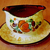 Vintage Boch La Louvière Corfou Collection Sauce/Sauce Boat Fixed Plate