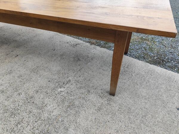 Duo table de ferme XXL 320 cm chêne pieds fuseaux