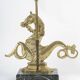 Pair of marble and bronze lamp bases, 20th century