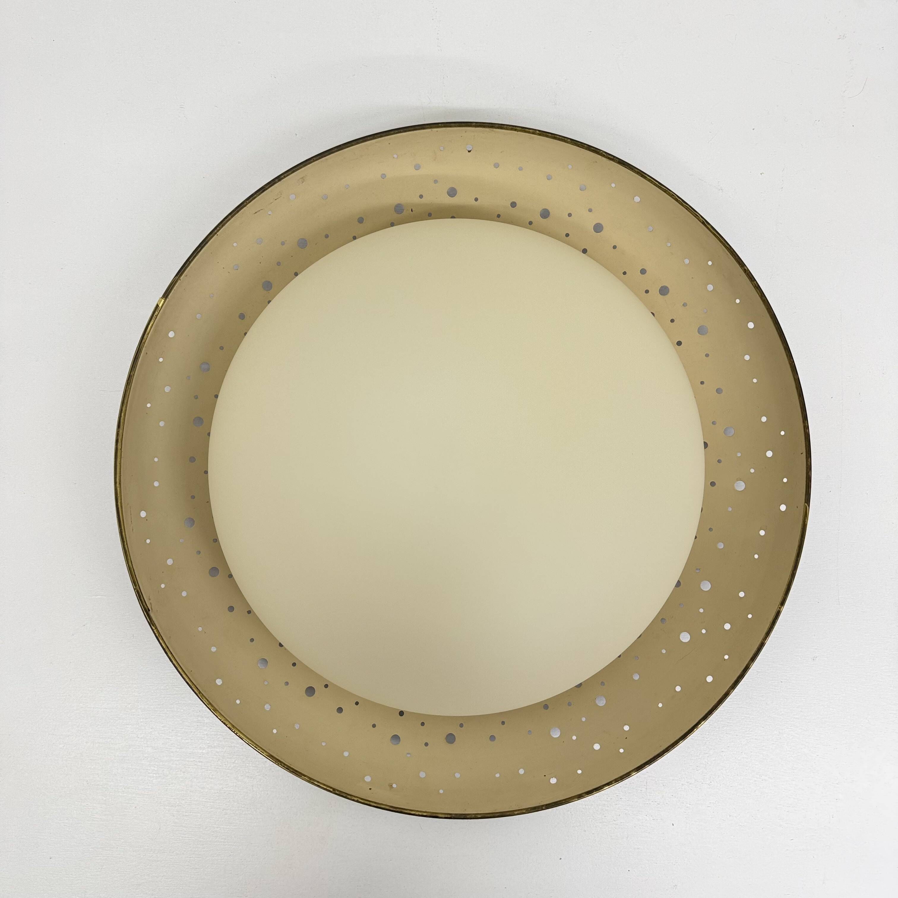 Ernest Igl for Hillebrand large fifties ceiling lamp / wall lamp , 1950’s