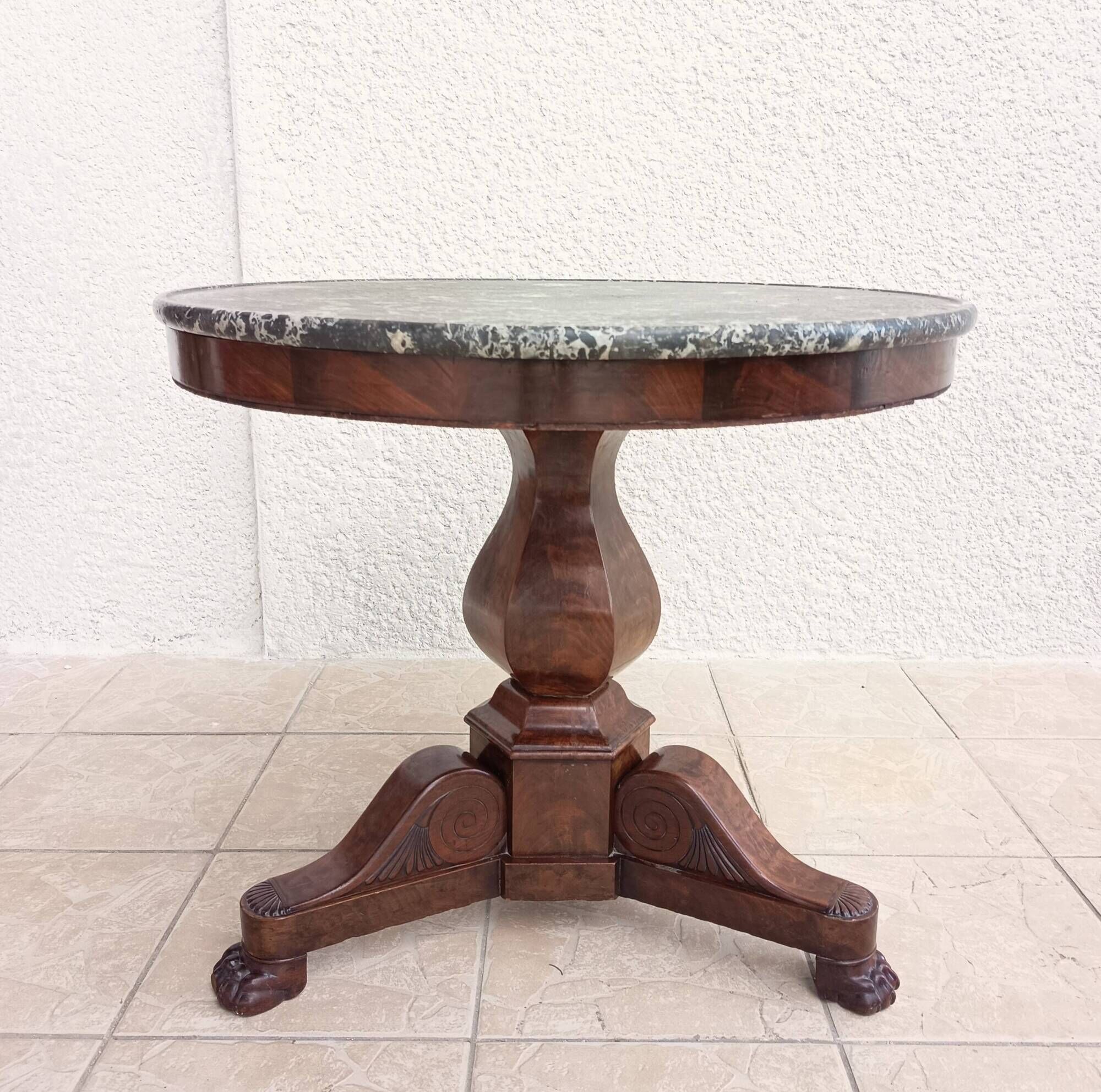 Empire side table in mahogany
