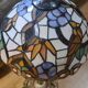 antique bronze lamp, glass paste lampshade, electrically redone