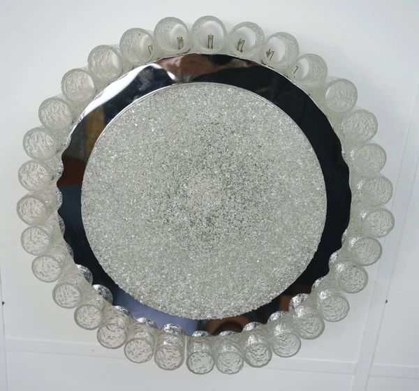 Suspension en verre de glace Doria des années 60 avec 32 tubes en verre.