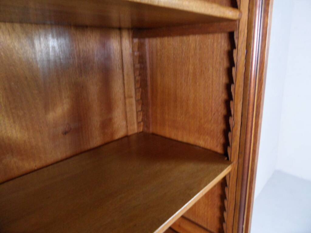 Antique oak open bookcase