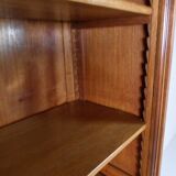 Antique oak open bookcase