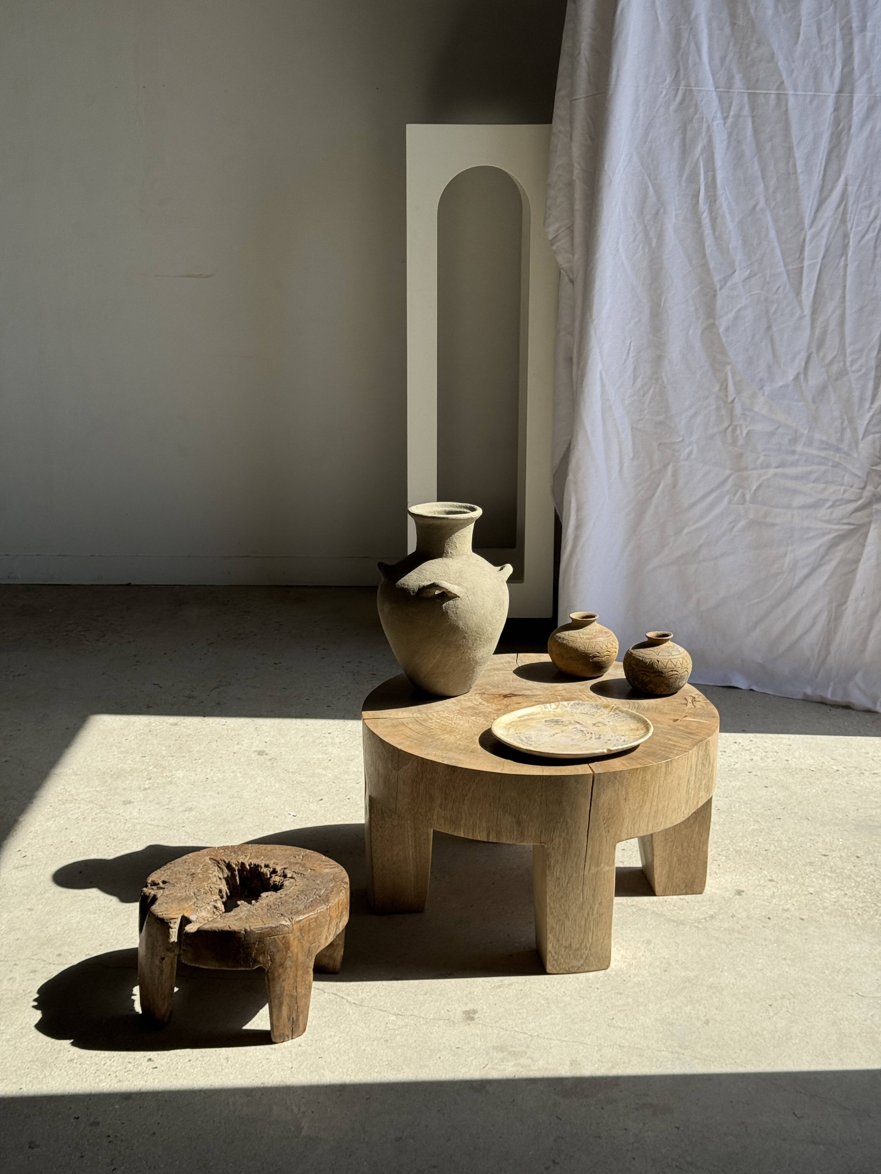 Oval petrified wood dish or bowl with grey edges D28x24 -3779