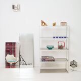 Smoked glass and metal shelf, 1970s