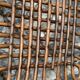 Vintage 1960s curved rattan screen