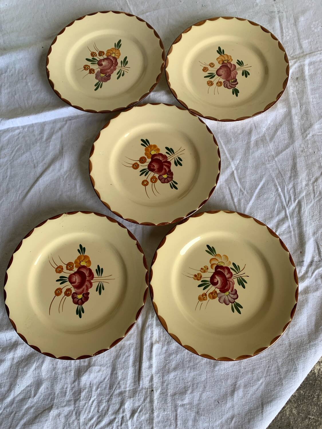 Set de 5 assiettes Longchamp – Modèle Agen