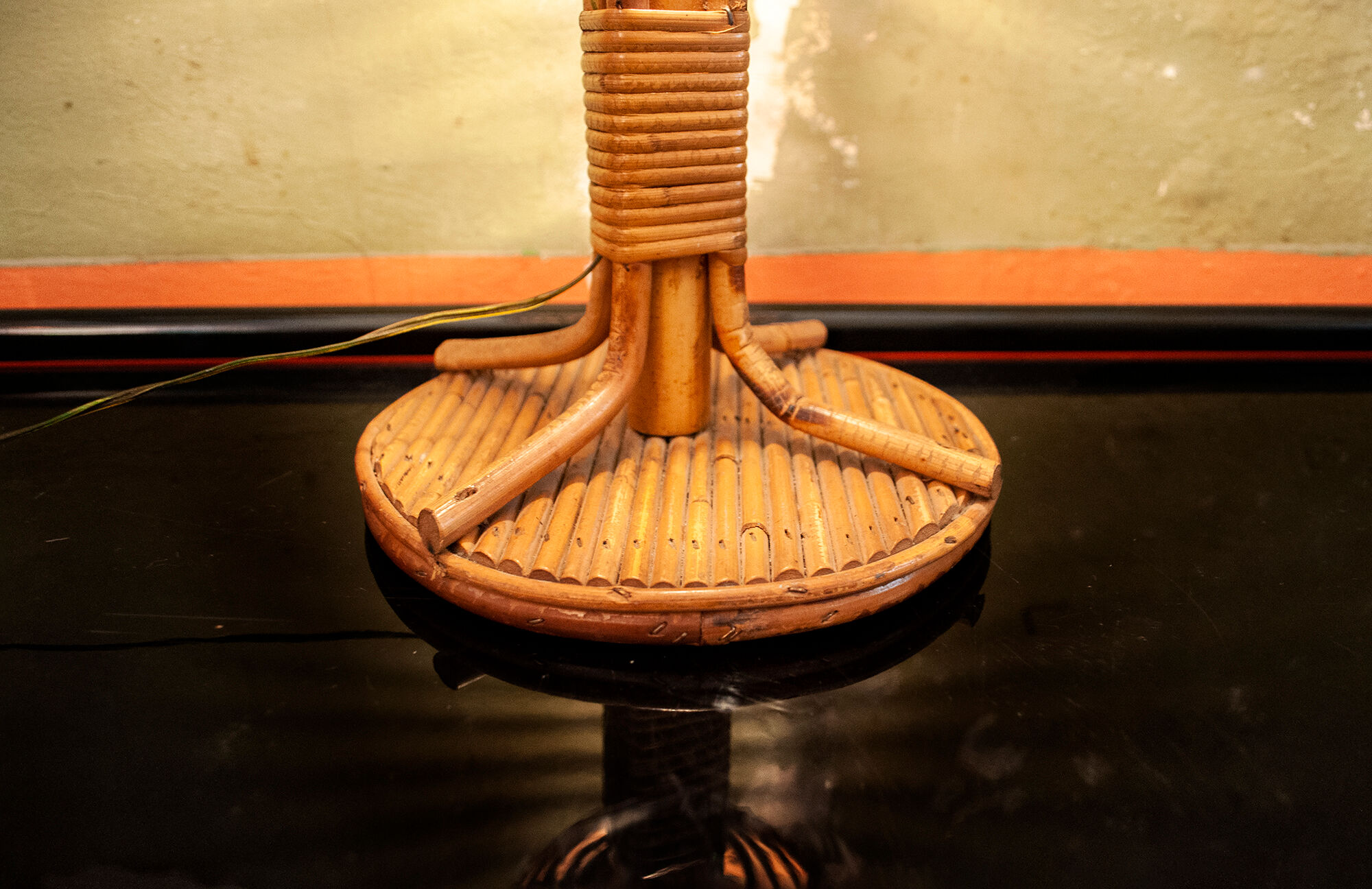 Table lamp in rattan Italia Anni '60