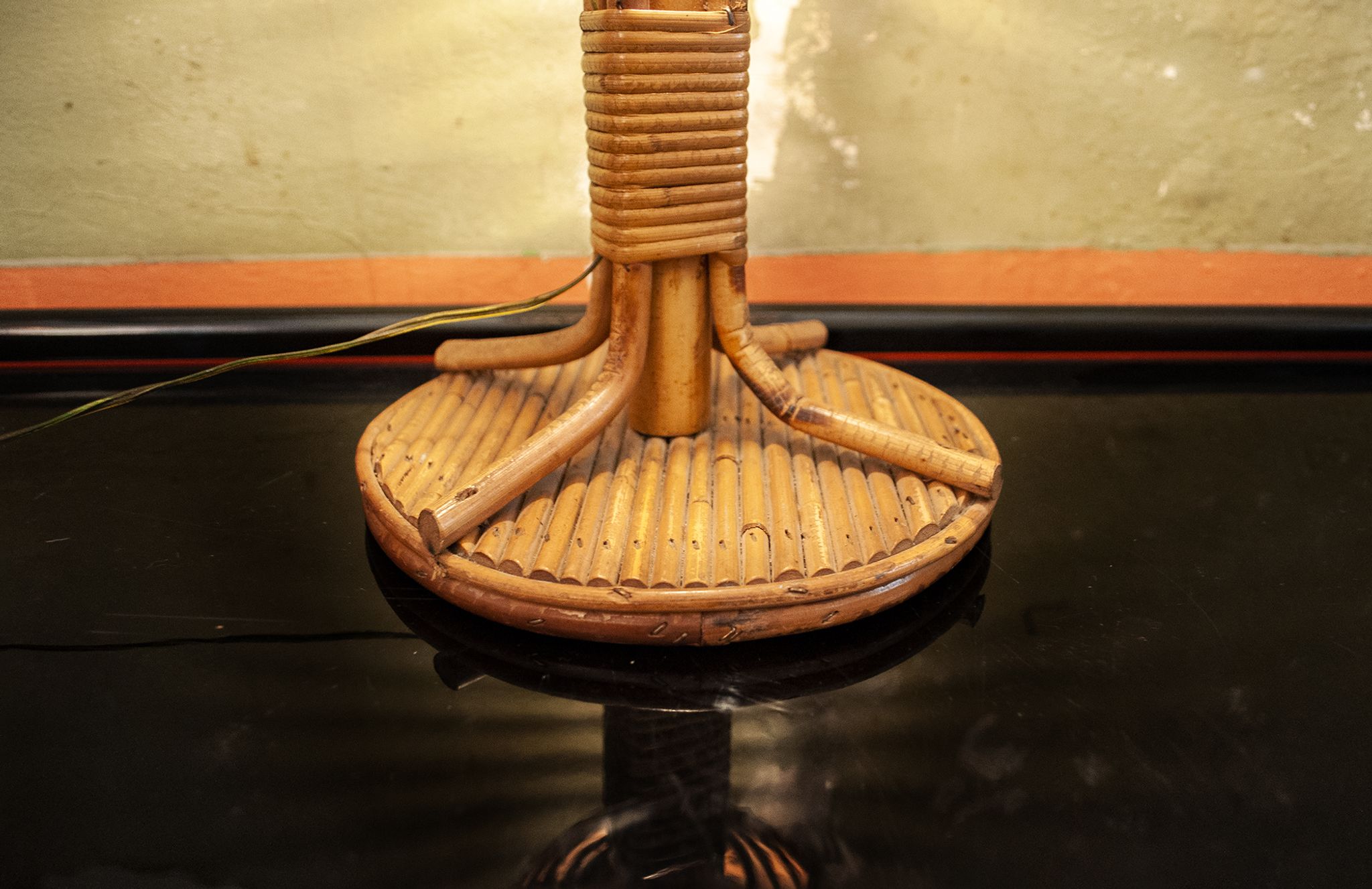 Table lamp in rattan Italia Anni '60