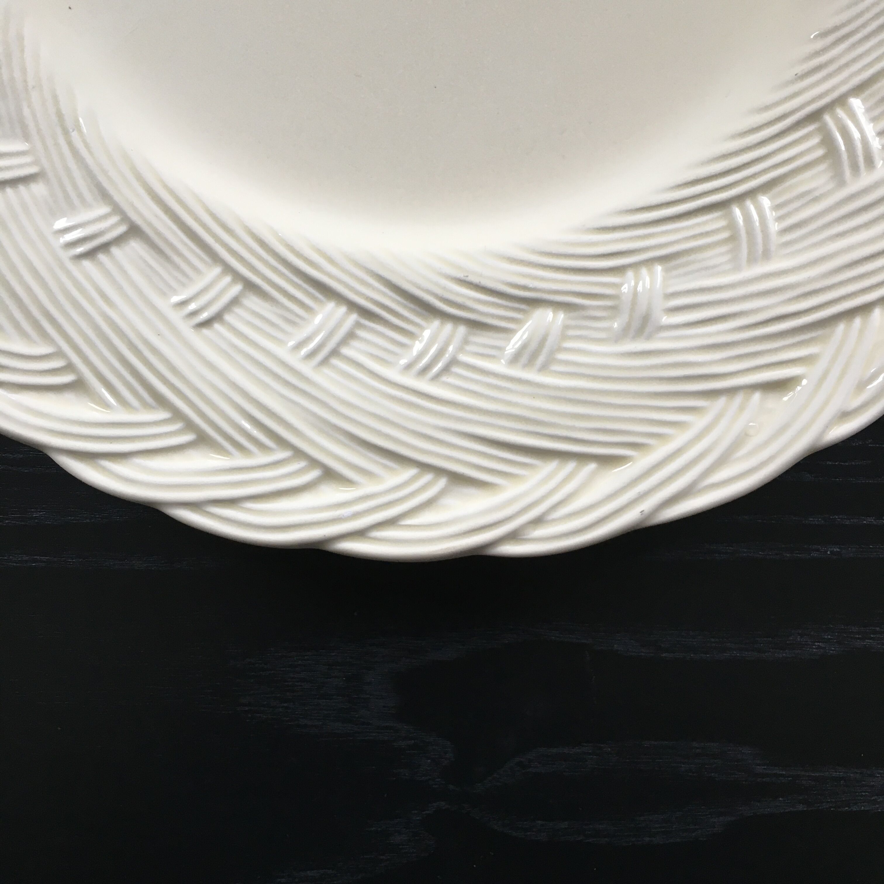 Ivory dish braided effect