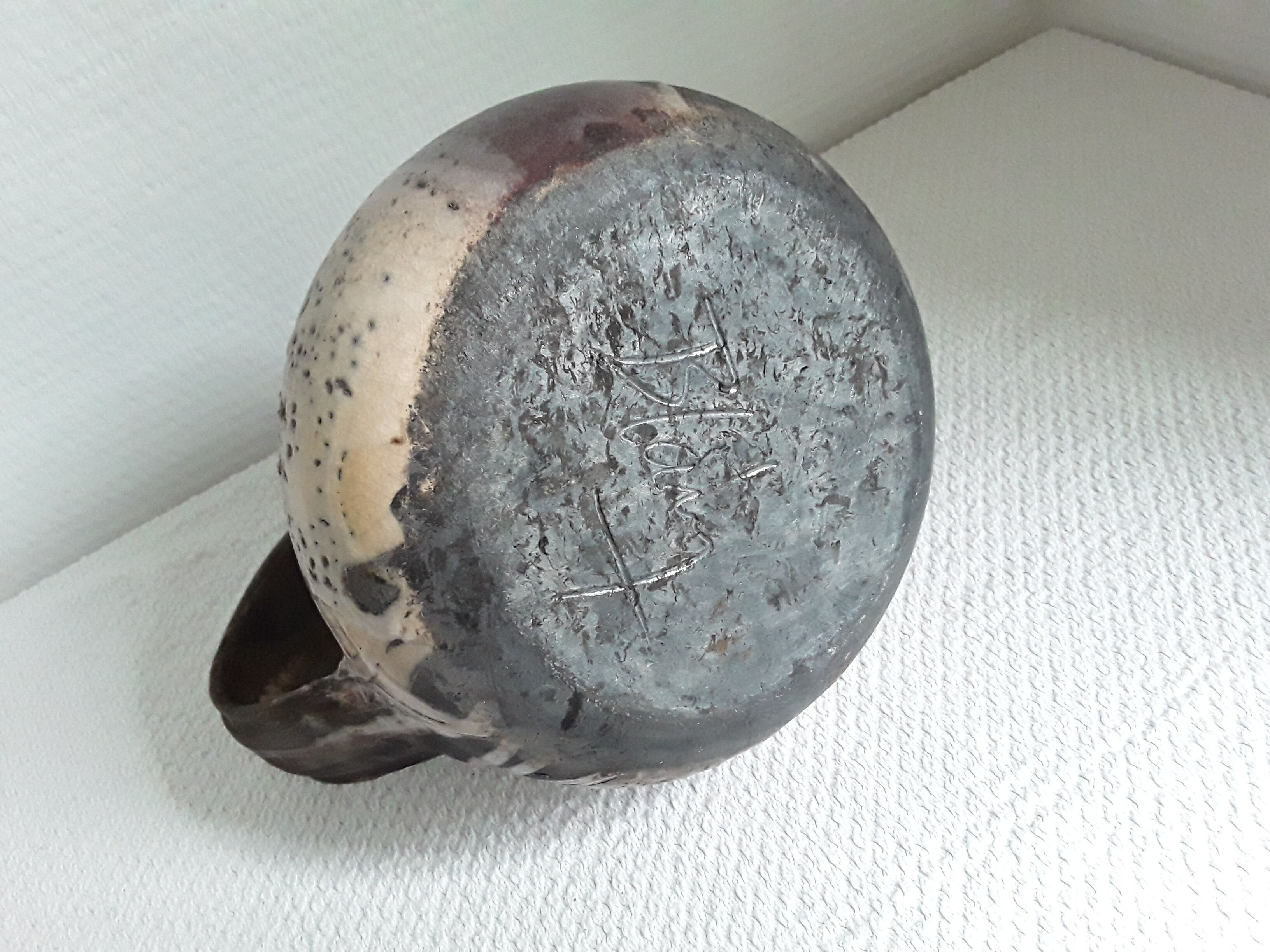 Pitcher or teapot in raku