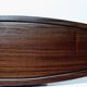 Large vintage 1960s wooden and silver-plated metal salmon serving tray