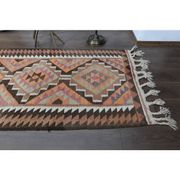 Handwoven Orange Wool Turkish Oushak Runner Rug 99x343
