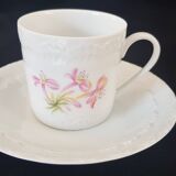 Set of six coffee cups and saucers, Limoges, Goumot Labesse