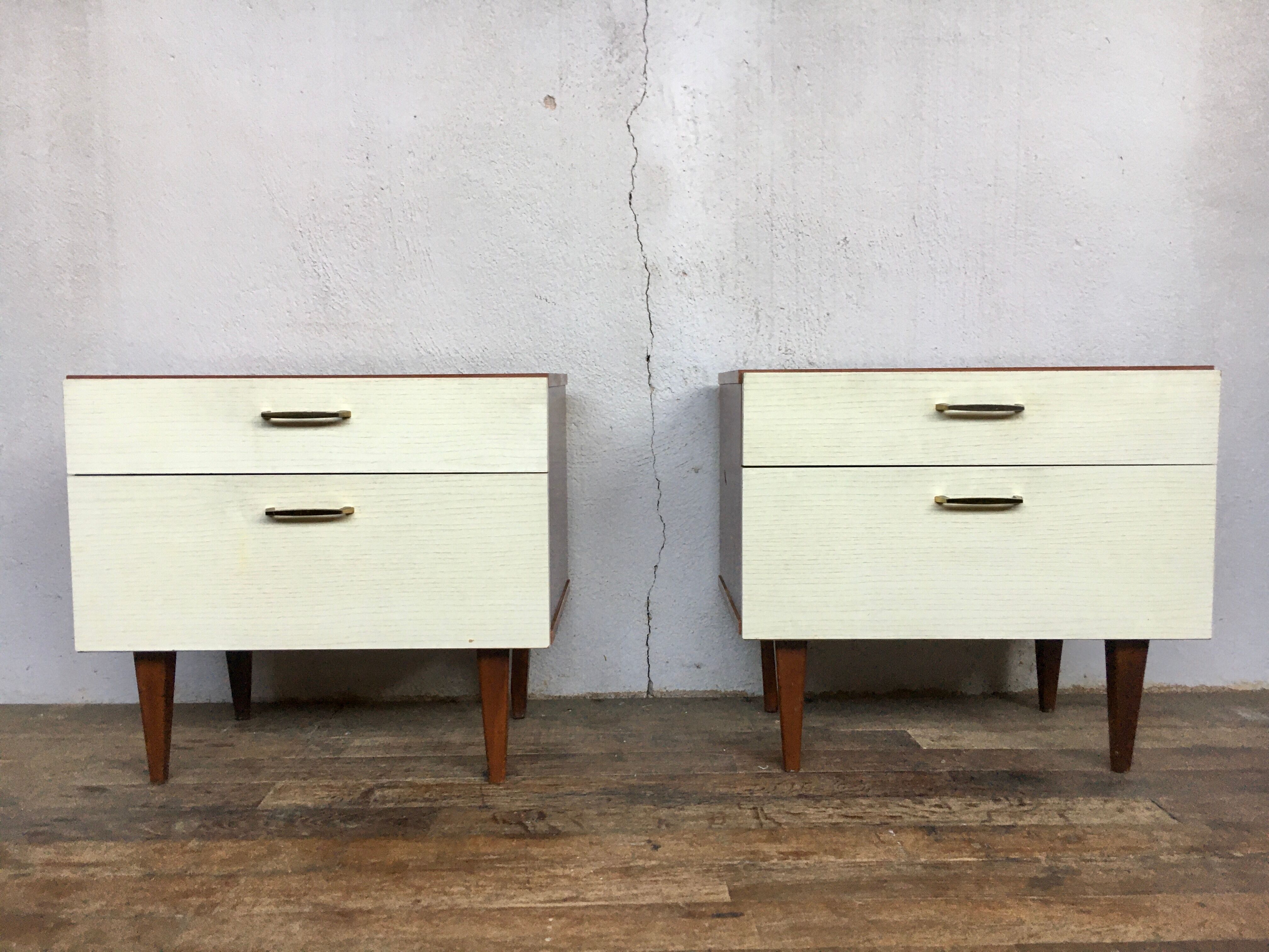 Pair of vintage bedside table bedside tables