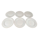 Set of 6 flat plates in fine white Bohemian porcelain with a gold rim.
