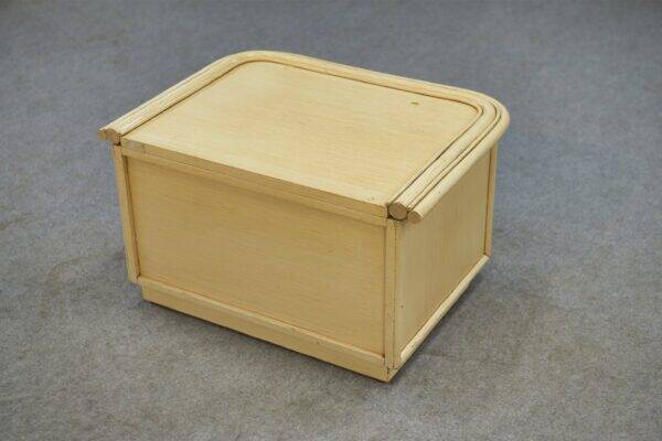 Small white bedside table Maugrion "Le rattin prestige" 1970s