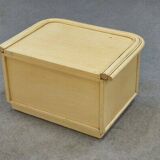 Small white bedside table Maugrion "Le rattin prestige" 1970s