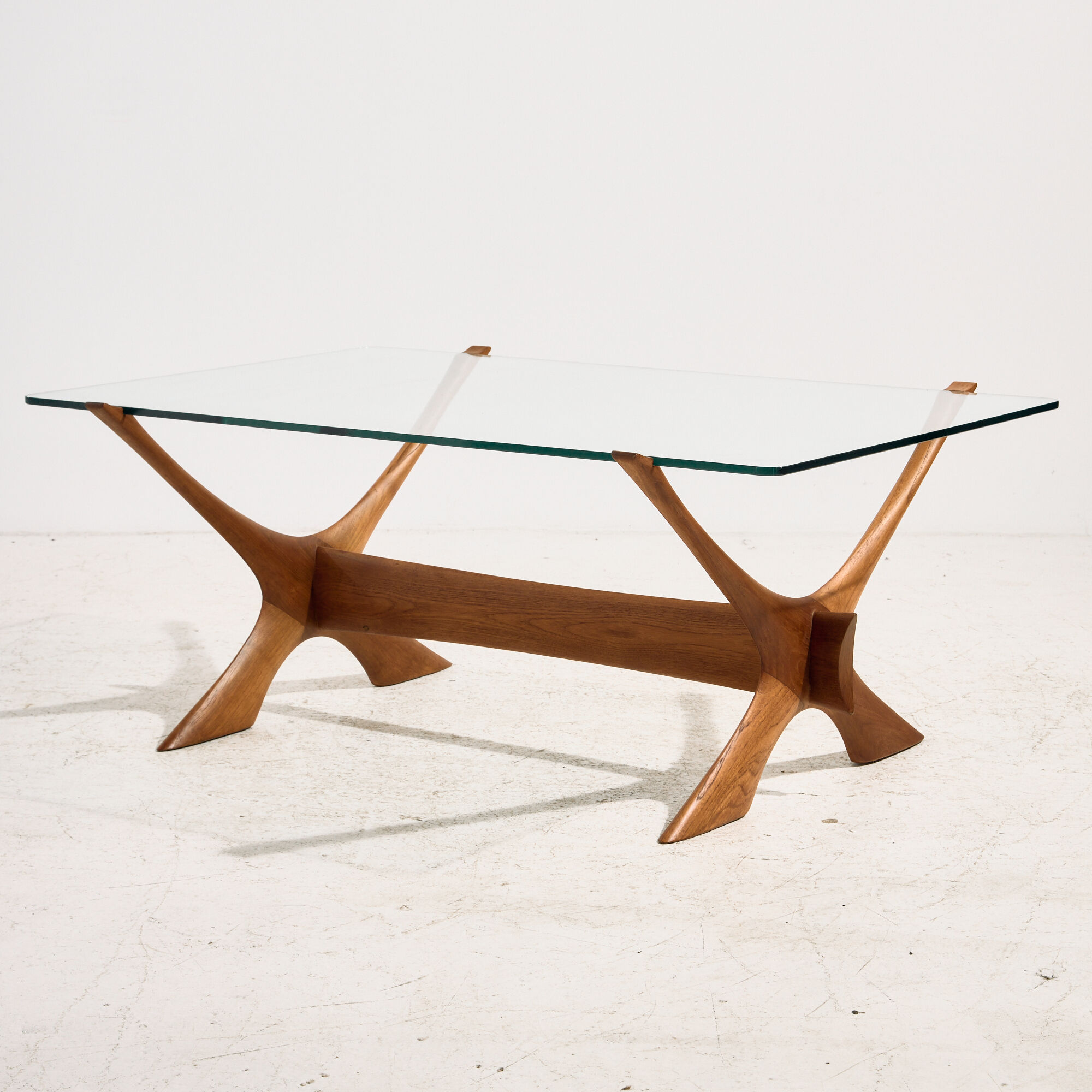 Table basse en teck Condor par Fredrik Schriever-Abeln pour Örebro Glas