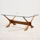 Table basse en teck Condor par Fredrik Schriever-Abeln pour Örebro Glas