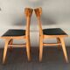Paire de chaises scandinaves en hêtre massif