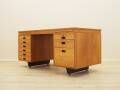Executive desk with nine drawers and pull-out surface, teak veneer, Nipu, Denmark, 1970s