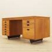 Bureau exécutif avec neuf tiroirs et surface extensible, placage de teck, Nipu, Danemark, années 1970