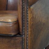 Sheep leather club armchair