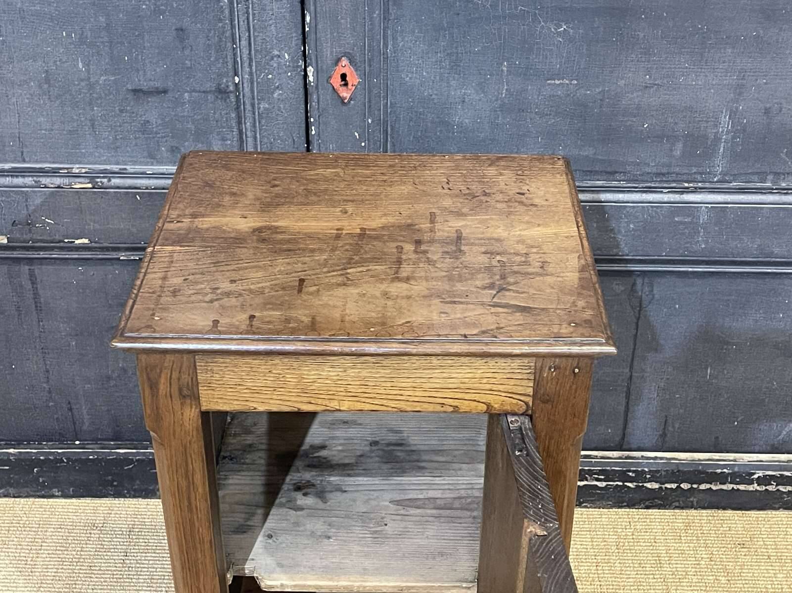 Chestnut bedside table from the early 20th century.