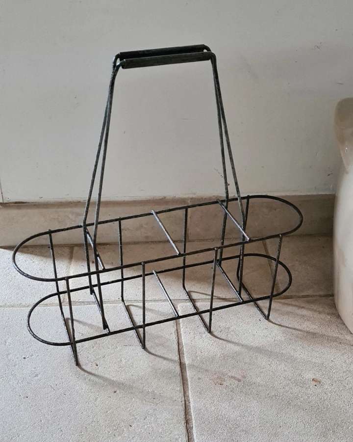 Old metal bottle holder