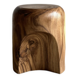 End of sofa, stool or monoxyl side table in solid suar