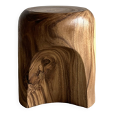 End of sofa, stool or monoxyl side table in solid suar